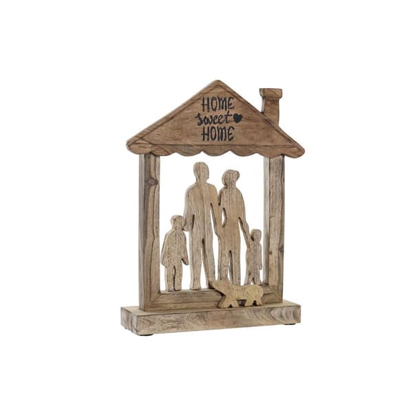 Dekorativ figur DKD Home Decor Brun Mangotræ Moderne Familie (30 x 8 x 39 cm)