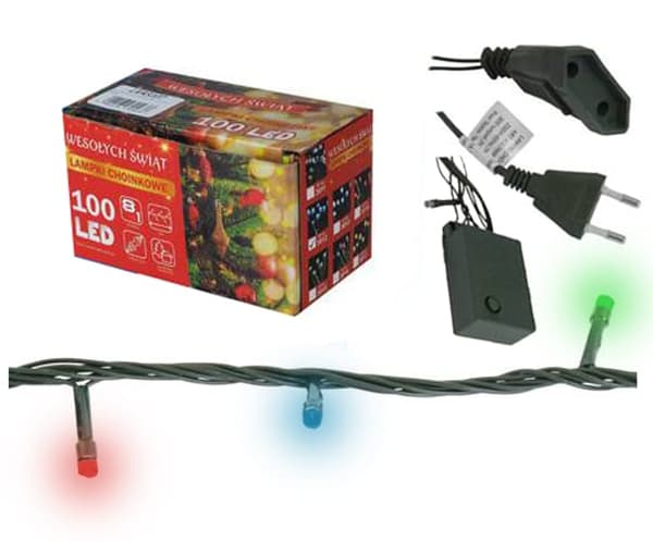 RGB-joulukuusen valot moniväriset (100 LEDiä, 5,5 m)