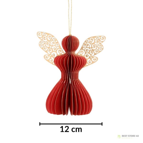 taiteltua paperienkeliä 12 cm - Joulupuna