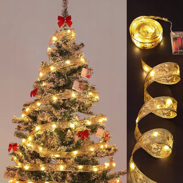 LED-STRIP JULETRÆSLAMPER PYNT BÅND 4m 40LED