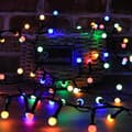Miniatyrbillede 4 af 11: JULETRÆSLYSER UDENDØRS HAVE 250 LED 5M FARVERIGE DEKORATIVE KUGLER