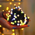 Miniatyrbillede 5 af 11: JULETRÆSLYSER UDENDØRS HAVE 250 LED 5M FARVERIGE DEKORATIVE KUGLER