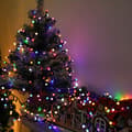 Miniatyrbillede 9 af 11: JULETRÆSLYSER UDENDØRS HAVE 250 LED 5M FARVERIGE DEKORATIVE KUGLER