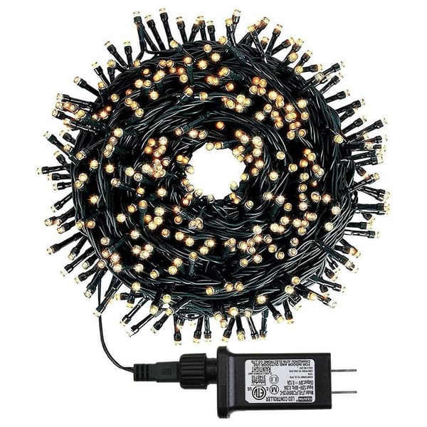 JOULUKUUSIVALOT Ulko-/Sisä-/100 LED 10M LÄMMIN VALKOINEN KORISTE