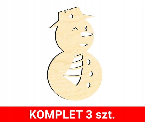 JULETRÆSPYNT, TRÆ, Z51, 3 stk.