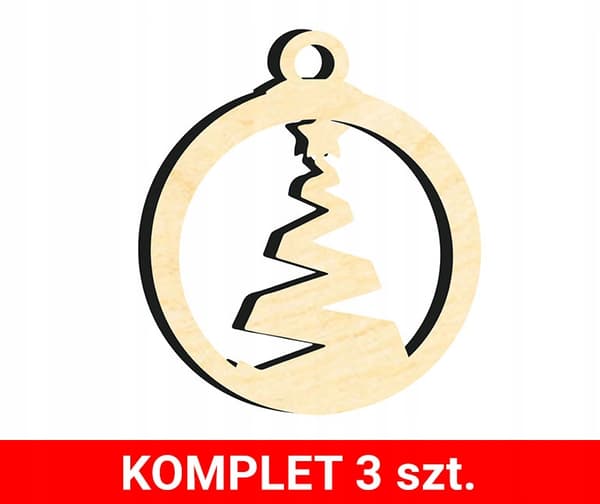 JULETRÆSPYNT, TRÆ, Z59, 3 stk.