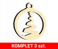 Miniatyrbillede 2 af 3: JULETRÆSPYNT, TRÆ, Z59, 3 stk.