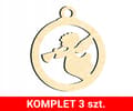 Miniatyrbild 2 av 3: JULGRANSDEKORATIONER, TRÄ, Z63, 3 st.