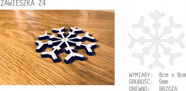 JULGRANSDEKORATIONER I TRÄ Z4 3 st.