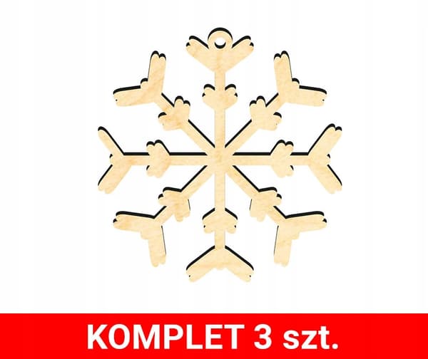 JULGRANSDEKORATIONER I TRÄ Z4 3 st.