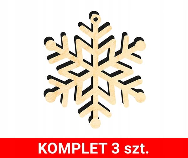 JULETRÆSPYNT, TRÆ, Z17, 3 stk.