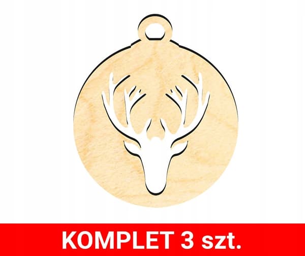 JULGRANSDEKORATIONER, TRÄ, Z18, 3 st.