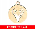 Miniatyrbild 2 av 3: JULGRANSDEKORATIONER, TRÄ, Z18, 3 st.