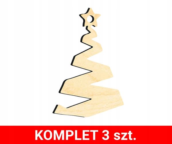 JULGRANSDEKORATIONER I TRÄ Z27 3 st.