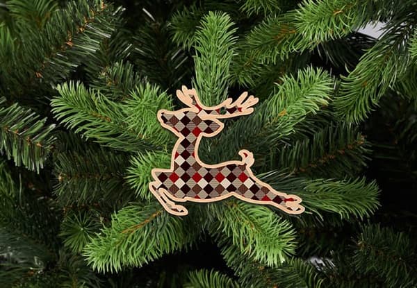 JULGRANSDEKORATIONER I TRÄ D62 renar