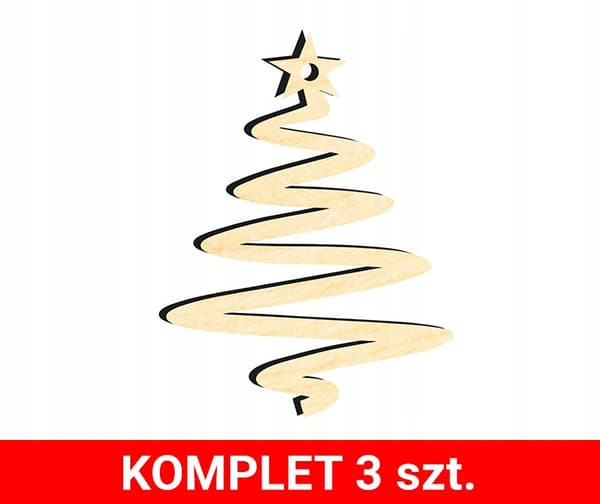JULETRÆSPYNT I TRÆ Z32 3 stk.