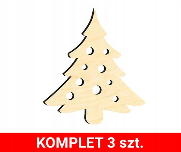 JULETRÆSPYNT, TRÆ, Z39 3 stk.