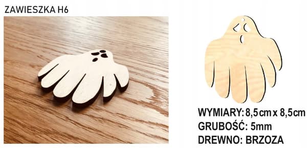 HALLOWEEN dekorationsvedhæng træ H6 3 stk.