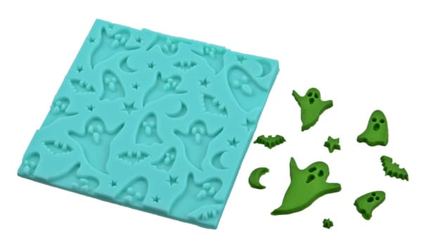 Silikoneform til sukkerpasta HALLOWEEN SPØGELSES-TROMMER