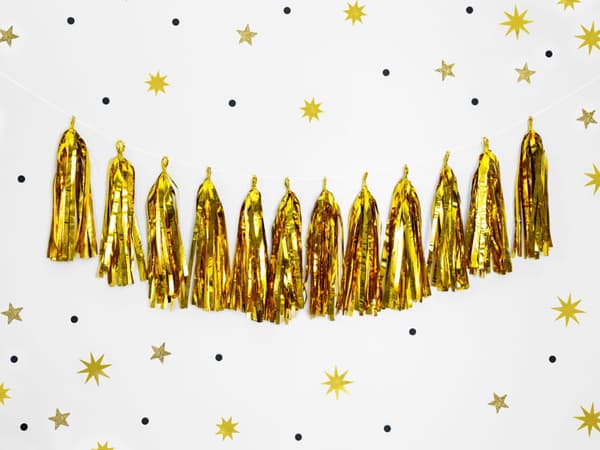 Girlang fransar guld