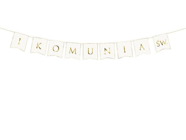Banner Girlang Första Heliga Nattvard VITGULD