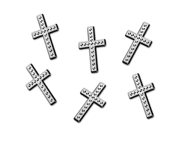 Koristeet Ristit hopea 27mm/25kpl