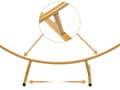 Miniatyrbillede 8 af 9: RAMME STAND CIRKELBUERING TIL BALLONER METAL GULD 2M BRYLLUPSVÆG