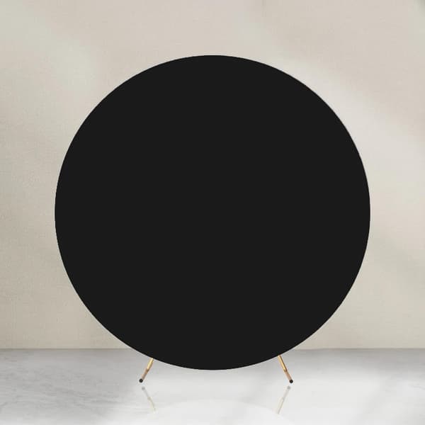 KAKSIPUOLINEN SUOJA PYÖREÄLLE PALLON KAARI -VALOKUVAUSEINÄLLE 200 CM MUSTA