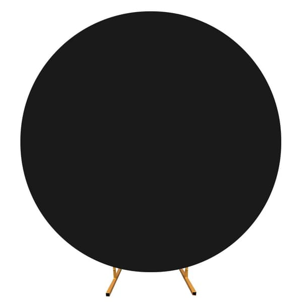 KAKSIPUOLINEN SUOJA PYÖREÄLLE PALLON KAARI -VALOKUVAUSEINÄLLE 200 CM MUSTA