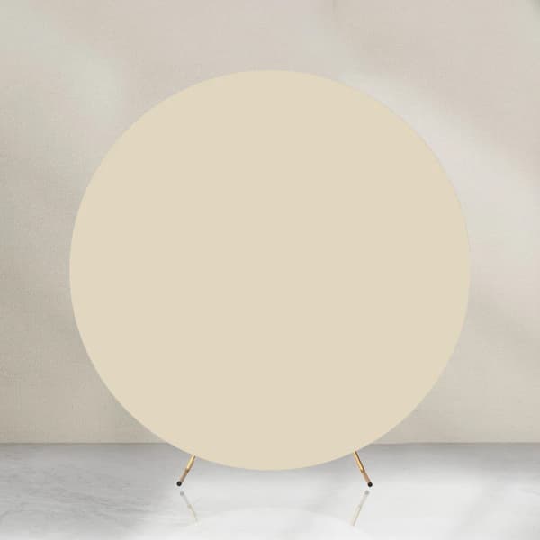 KAKSIPUOLINEN SUOJA PYÖREÄLLE PALLON KAARI -VALOKUVAUSEINÄLLE 200 CM, SAMPPANJA