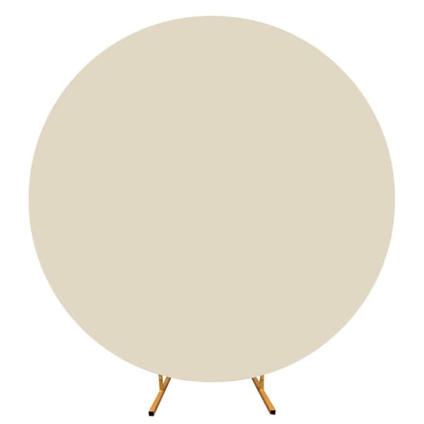 KAKSIPUOLINEN SUOJA PYÖREÄLLE PALLON KAARI -VALOKUVAUSEINÄLLE 200 CM, SAMPPANJA