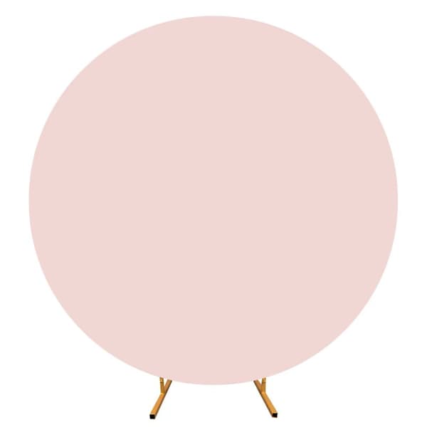 KAKSIPUOLINEN SUOJA PYÖREÄLLE PALLON KAARI -VALOKUVAUSEINÄLLE 200 CM VAALEANPUNAINEN