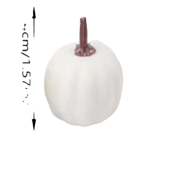 Konstgjorda Mini Pumpor, 4 cm Storlek, Idealiska för Halloween och Thanksgiving,Vit
