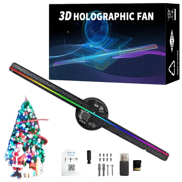 Holografisk projektor, julbelysningsutställning, familjevänlig design,01