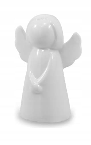 Julefigur engel hvid 12 cm