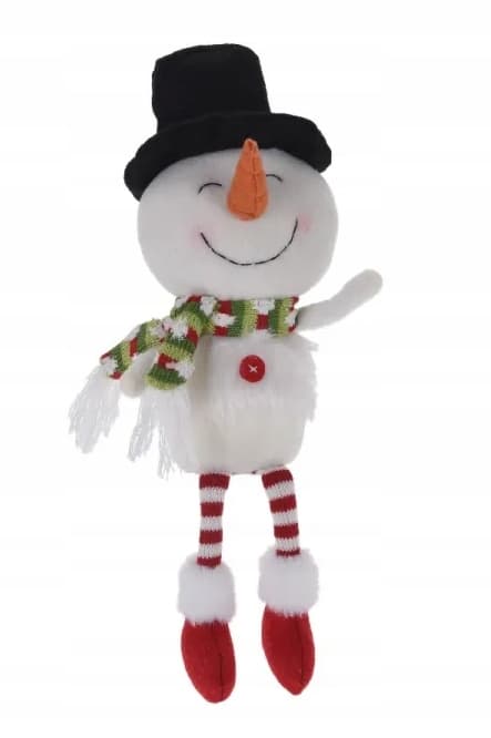 Julefigur snemand siddende boligdekoration 44 cm 1 stk.