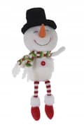 Miniatyrbillede 3 af 4: Julefigur snemand siddende boligdekoration 44 cm 1 stk.