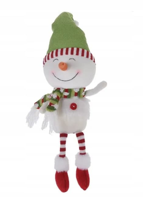 Julefigur snemand siddende boligdekoration 44 cm 1 stk.