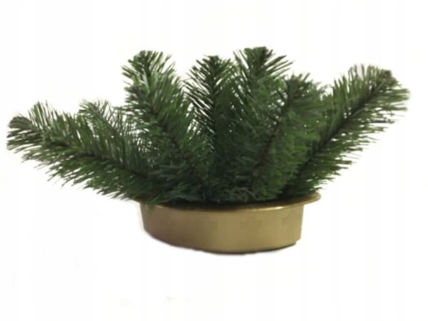Kyrkogårdsdekorationsbas grön båt 25 cm
