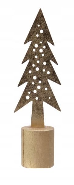 Julfigur för hylla, julgran i trä, 29 cm