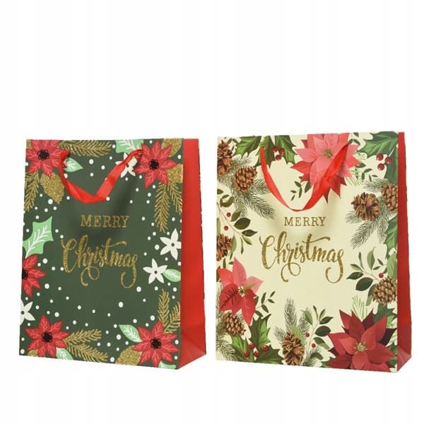 Julklappspåse 32x26 cm blandade mönster