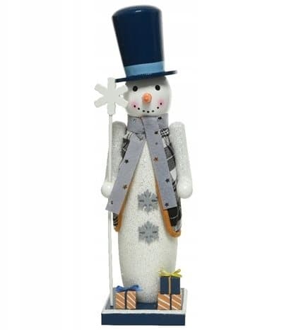 Julefigur snemand hvid 38 cm