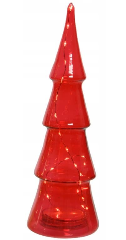 LED-juletræ i glas 32 cm