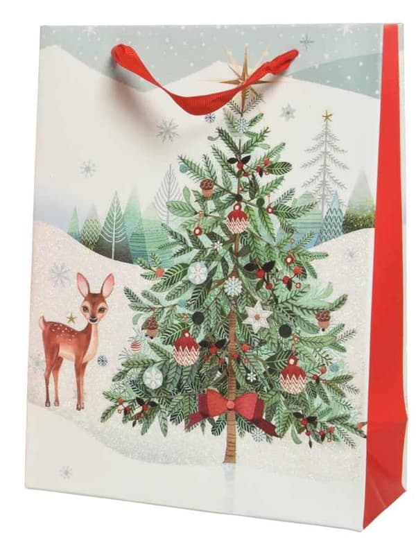 Julklappspåse i papper 42 cm