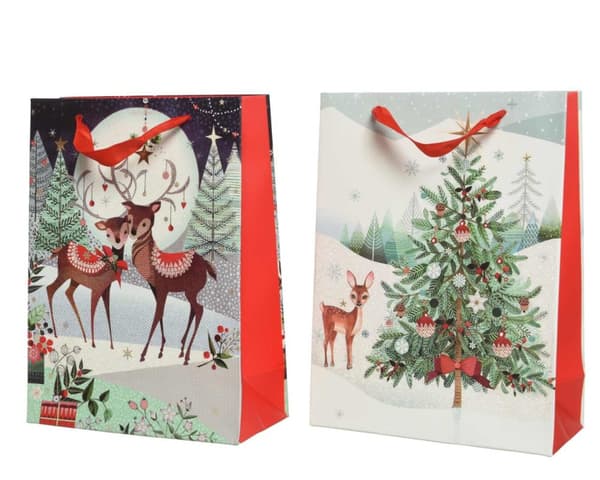 Julklappspåse i papper 42 cm