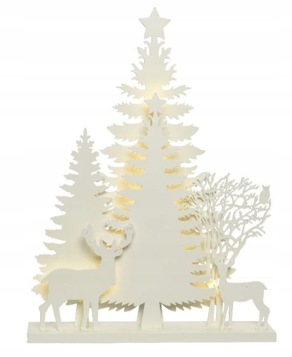 LED-joulukoristeinen hahmo, valkoinen, 40 cm