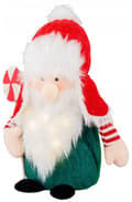 Miniatyrbillede 1 af 2: Julenisse med hat LED dekorativ figur 37 cm