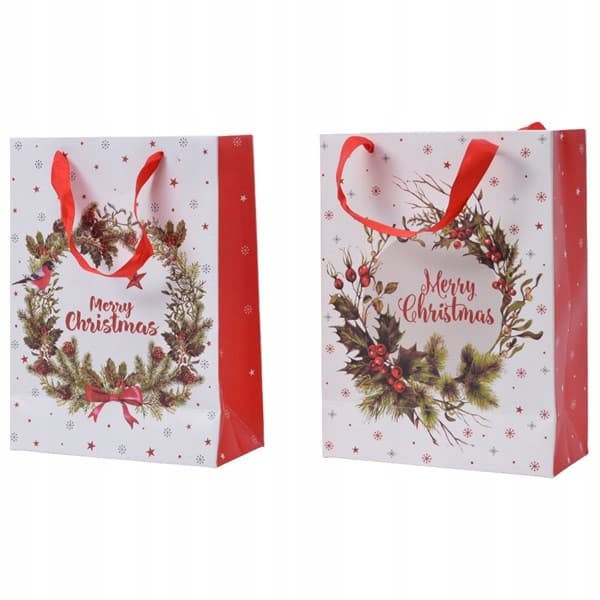 Julekrans gavepose 32 cm