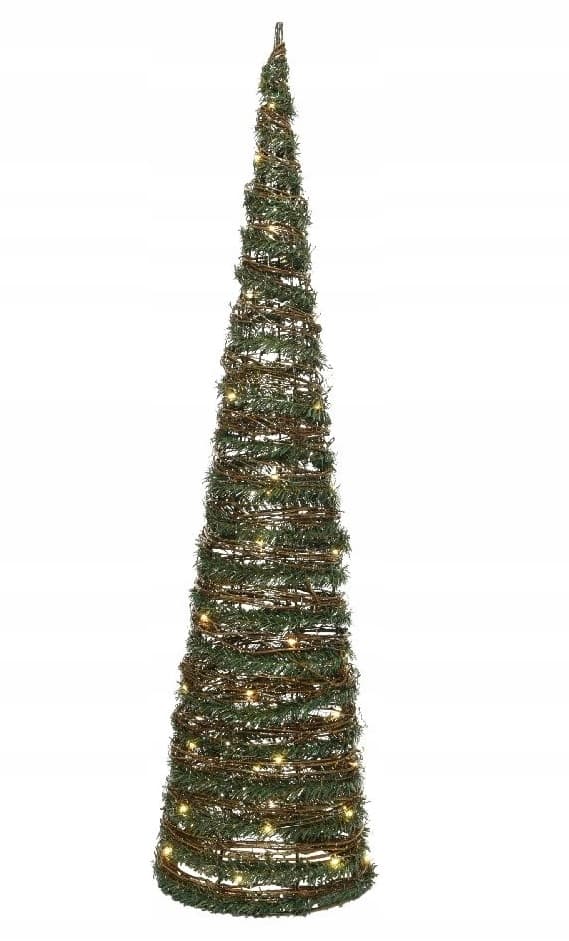 Konstgjord julgran LED dekorativ grön 60 cm