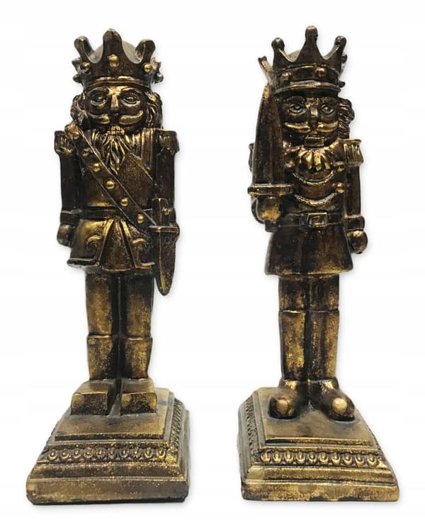 Jule Nøddeknækker Figur 22 cm Guld